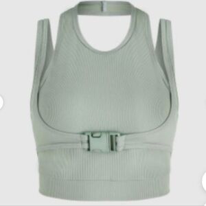 Light Green Women's Ribbed Tank Top